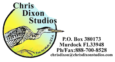 A welcome banner for Chris Dixon Studios - Bonanza  Artist Gallery 