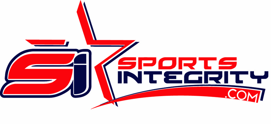 A welcome banner for Sports Integrity's booth