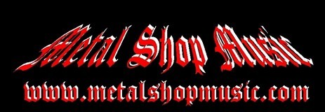 A welcome banner for Metal Shop Music