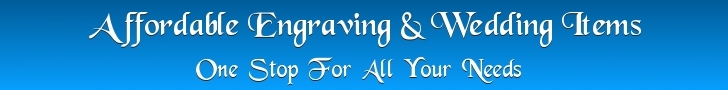 A welcome banner for Affordable Engraving and Wedding Items