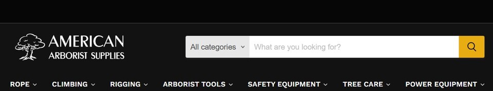 A welcome banner for AMERICAN ARBORIST SUPPLIES