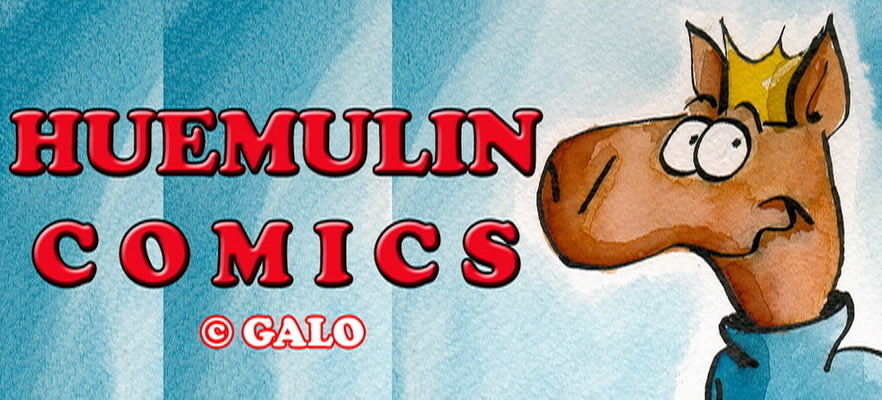 A welcome banner for Huemulin Comics