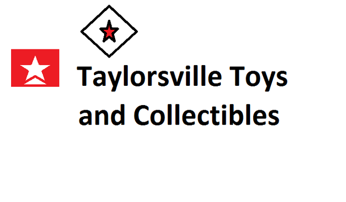 A welcome banner for Taylorsville Toys and Collectibles Booth