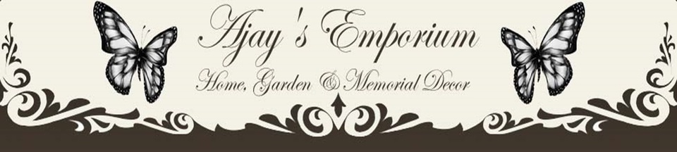 A welcome banner for Ajay's Emporium 