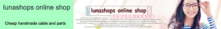 A welcome banner for Lunashops Online Shop