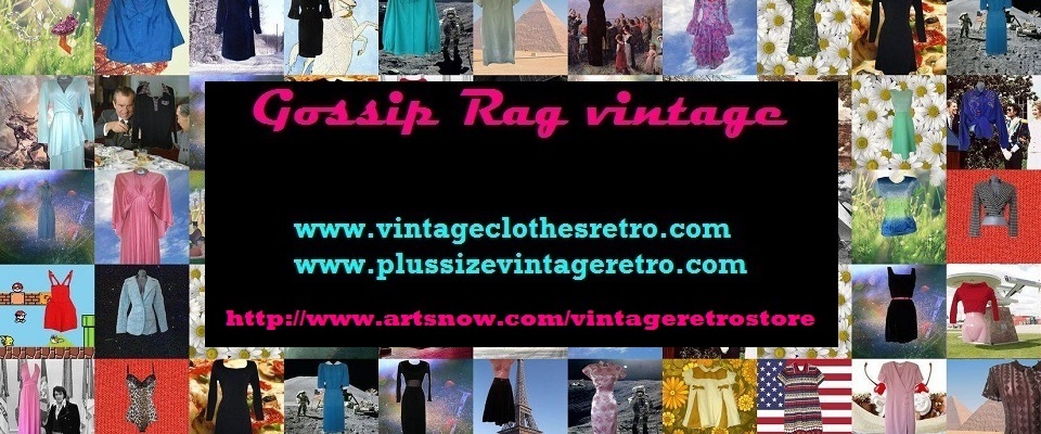A welcome banner for Gossip Rag vintage clothing