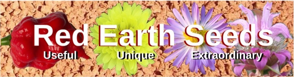 A welcome banner for Red Earth Seeds