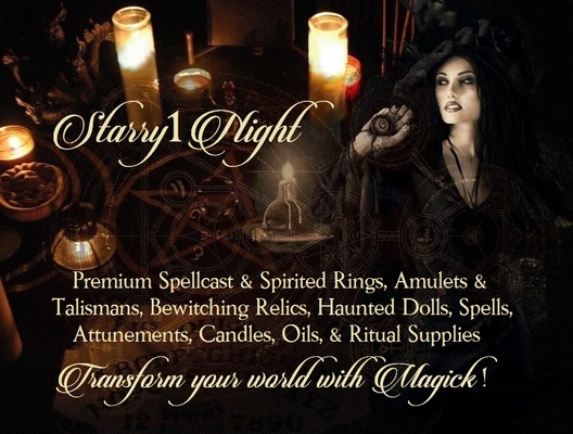 A welcome banner for Starry1Night Trusted & Genuine Magick