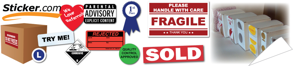A welcome banner for Sticker.com Labels and Stickers for Business
