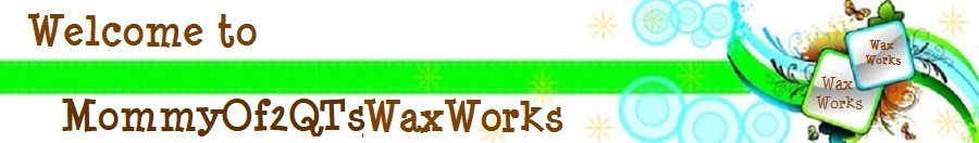 A welcome banner for MommyOf2QTsWaxWorks