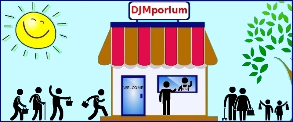 A welcome banner for DJMporium