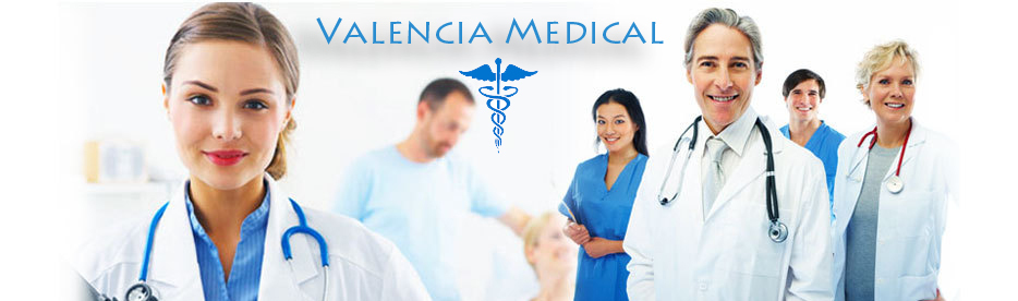 A welcome banner for Valencia Medical  