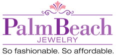 A welcome banner for PalmBeach Jewelry's Booth