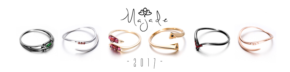 A welcome banner for Majade Jewelry Design 