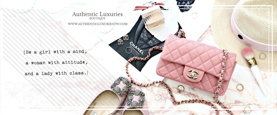 A welcome banner for Authentic Luxuries 