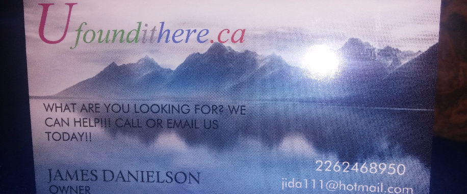 A welcome banner for ufoundithere.ca