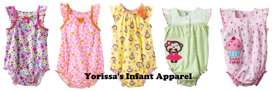 A welcome banner for Yorissa's Infant and Toddler Clothing and Shoes