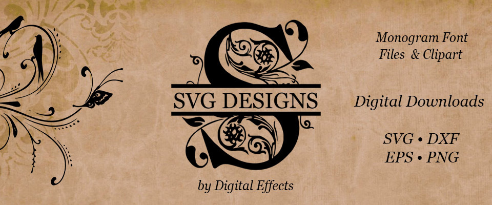 A welcome banner for SVG Designs by Digital Effects
