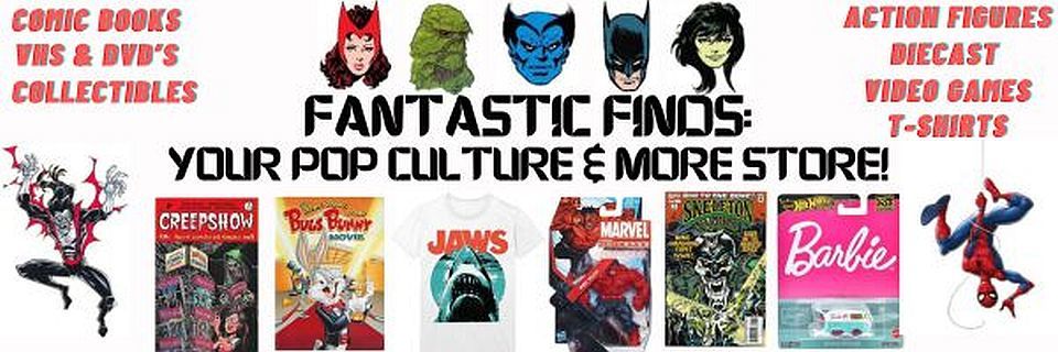 A welcome banner for Fantastic Finds: Your Pop Culture & More Store!