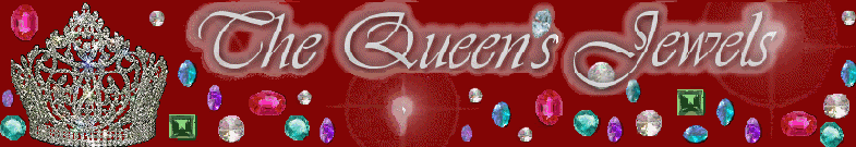 A welcome banner for QueensJewels booth