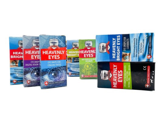 A welcome banner for Ethos Heavenly Bright Eyes Eye Drops for Humans and Pets Trading for 25 Years