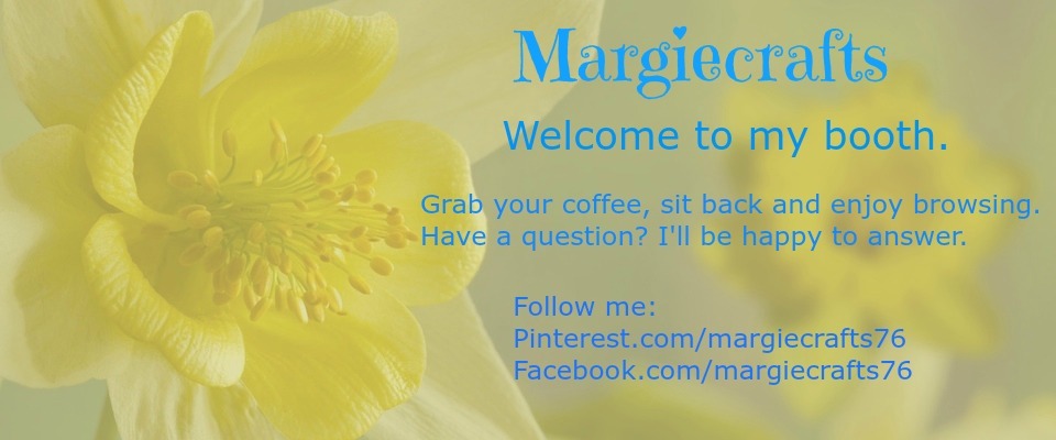 A welcome banner for Marge's store