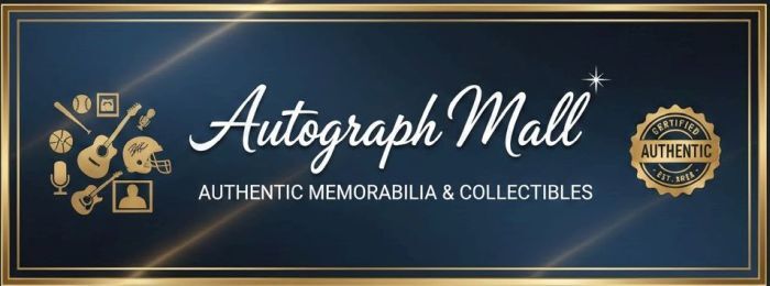 A welcome banner for Autograph's store