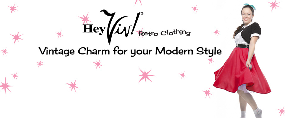 A welcome banner for Hey Viv ! Retro Clothing