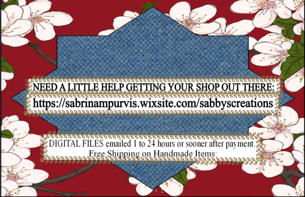 A welcome banner for sabrina's store