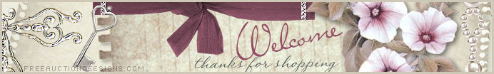 A welcome banner for Welcome to Once Again  Offering thousands of treasures from my parents estate