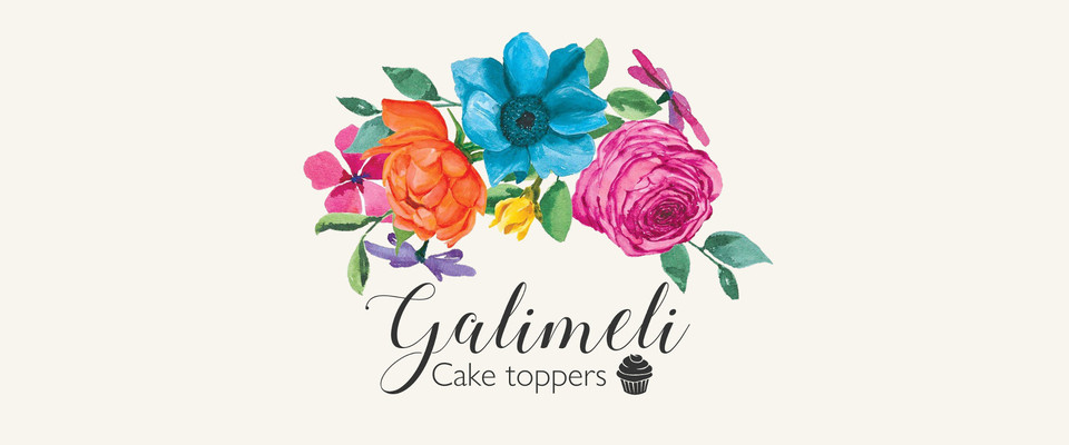 A welcome banner for Galimeli Cake toppers