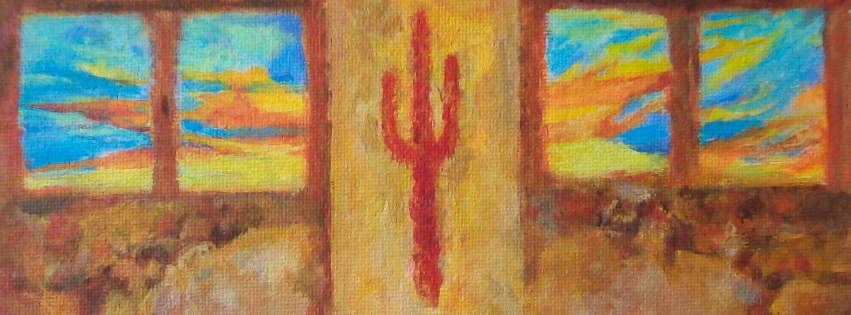 A welcome banner for Red Saguaro Trading Post