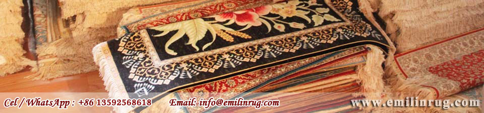A welcome banner for Emilin Rug -- Handmade Silk Rug