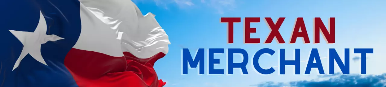 A welcome banner for Texan Merchant