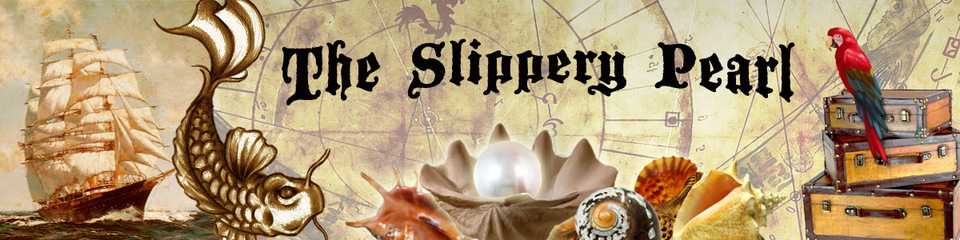 A welcome banner for The Slippery Pearl