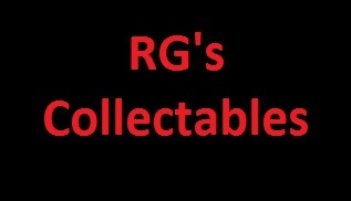A welcome banner for RG's Collectables