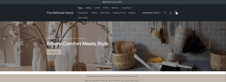 A welcome banner for The Refind Home