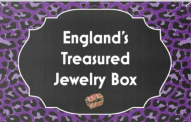 A welcome banner for England's Treasured Jewelry Box