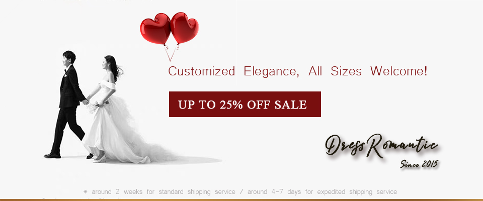 A welcome banner for Dressromantic Fashion