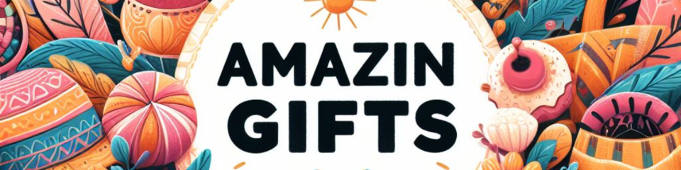 A welcome banner for AMAZIN GIFTS