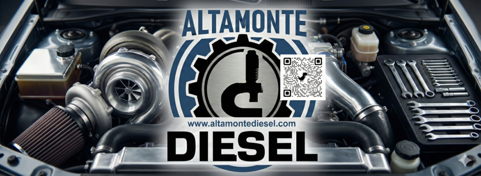 A welcome banner for Altamonte Diesel - Performance and Repair.