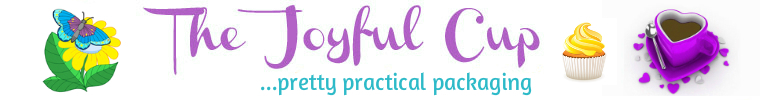 A welcome banner for the joyful cup ~ bags, tags, twine