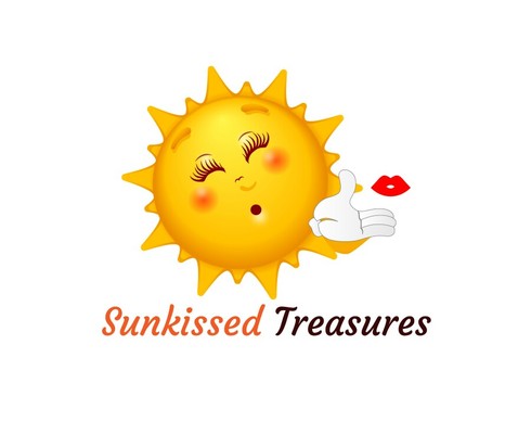 A welcome banner for Sunkissed_Treasures_booth