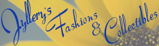 A welcome banner for Jyllery's Fashions & Collectibles