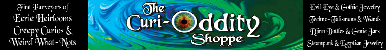 A welcome banner for The CuriOddity Shop