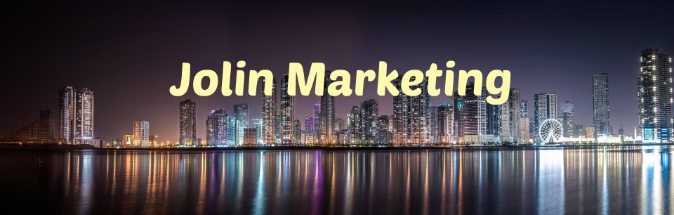 A welcome banner for Jolin Marketing