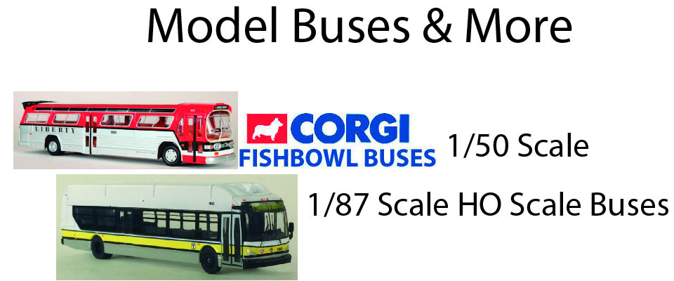 A welcome banner for Model Buses & More