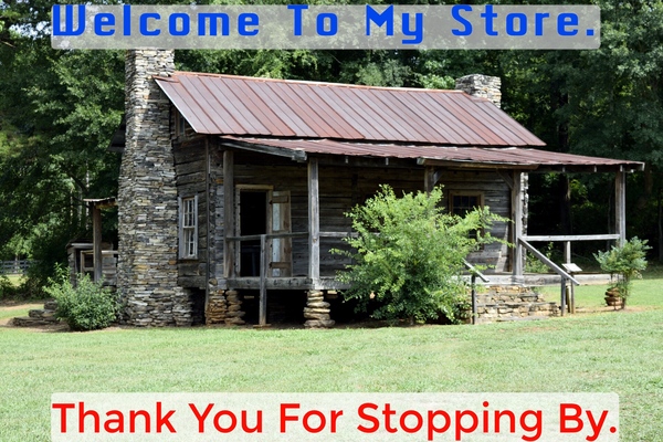 A welcome banner for Shari's store