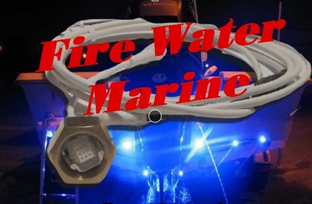 A welcome banner for FIRE WATER MARINE