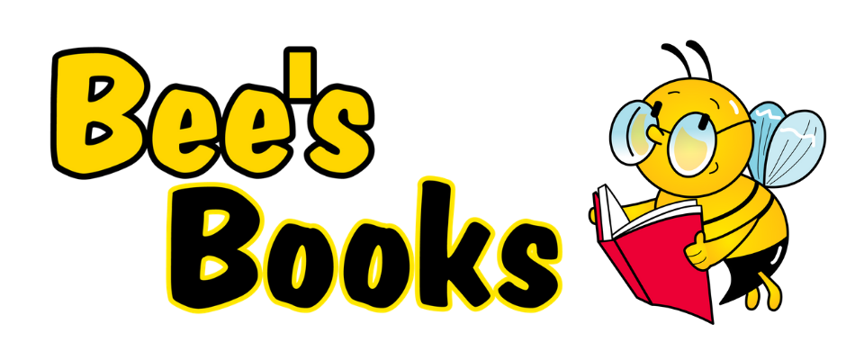 A welcome banner for Bee's Books and Media